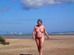 She loves to get naked at the beach....