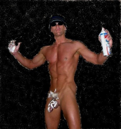 Horny Nude Stripper Derek Tyson Exposes his Hard 9 Inch Cock