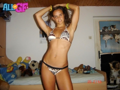 In girlfriend panties and