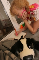 Thinking of her beloved