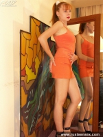 Teen blonde goes horny dressing up