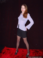 Russian teen shows her pussy posing in stockings