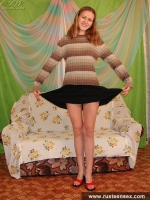 Russian teen blonde spreading her pussy wide open