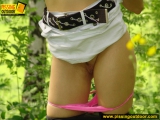 Summer outdoor pissing in the forest