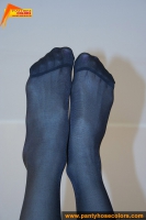 Pantyhose covered feet of teen brunette girl