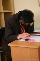 Teacher with a big