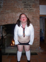 Fatty Tries to Be a Sexy Schoolgirl