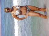 Milf big tits on the beach
