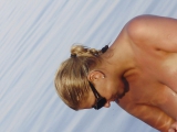 Milf big tits on the beach