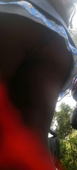 Spy hot upskirt girl mini skirt and nylon romanian