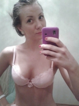 Naked phone selfies - teen tries out her new mobile