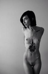 Tattooed emo naked selfies - hipster has fun with her anal t