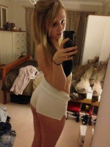 Blonde teen chav - british girl trys out her new phone camer