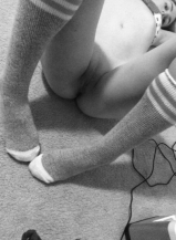 Slim brunette amateur teen - british student naked with her