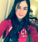 Slim brunette amateur teen - british student naked with her