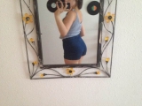 Pretty teen wants you to cum on her arse - bouncy gym squate
