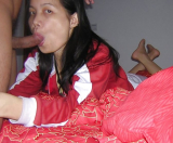 asian teen girls giving old man a blowjob