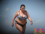 bbw beach candid