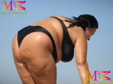 bbw beach candid