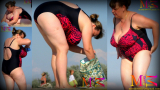 bbw beach candid