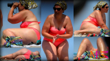 bbw beach candid