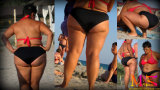 bbw beach candid