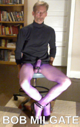 ROBERT RICHARD MILGATE PURPLE PANTYHOSE AND HEELS