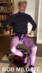 ROBERT RICHARD MILGATE PURPLE PANTYHOSE AND HEELS