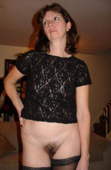 Mature. Stockings. Hairy pussy. 5