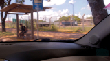PICKING UP A STUDENT FROM THE BUS STOP