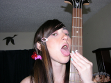Tifa Quinn Nude With Electric Guitar And Black BC Rich Bass
