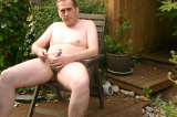 Back garden wank