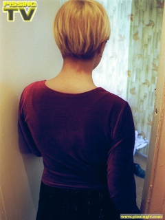 Blonde bathroom pissing whim - N