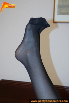 Pantyhose covered feet of teen brunette girl - N