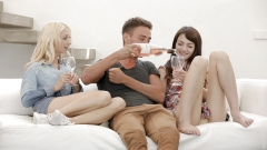 3 beautifull young girls and a lucky guy - N