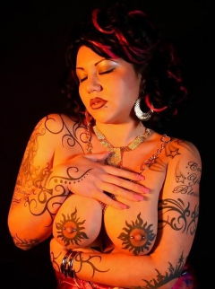 Hot tattooed girls and pierced nipples - N