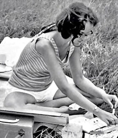 Lady J in a field - N