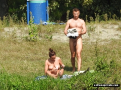 Private Beach pictures happy Nudist people - N