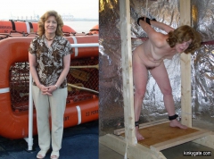 My mature slave wife tied in many ways - N