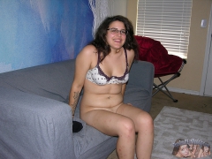 Glasses Teen Spreading Her Ass - N