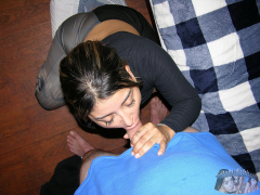 True Amateur Models - CFNM Blowjob And Eating Latina Asshole - N