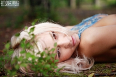 Sexy nude teen in forest - N