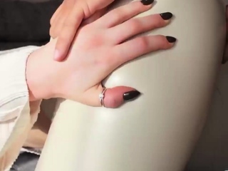 Fuck-stick in gigantic backside leggings - steamy couples