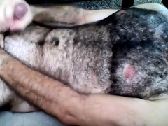 Hairy Horny Daddy Strokes His Big Cock