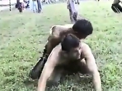 Turkish Wrestlers' Outdoor Muscle Showdown