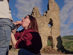 Stranger Cum In My Throat After Public Blowjob - Little