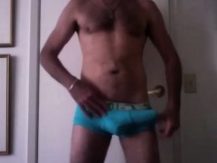 Big Boner Blue Underwear jerkin