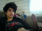 Skinny Twink Big Hair Jerking Off