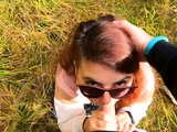 European amateur fucks a huge dick outdoors pov