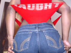 Naughty jeans short wedgie worship